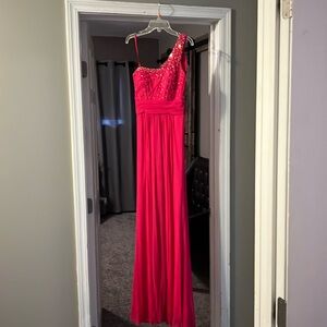 One shoulder formal dress